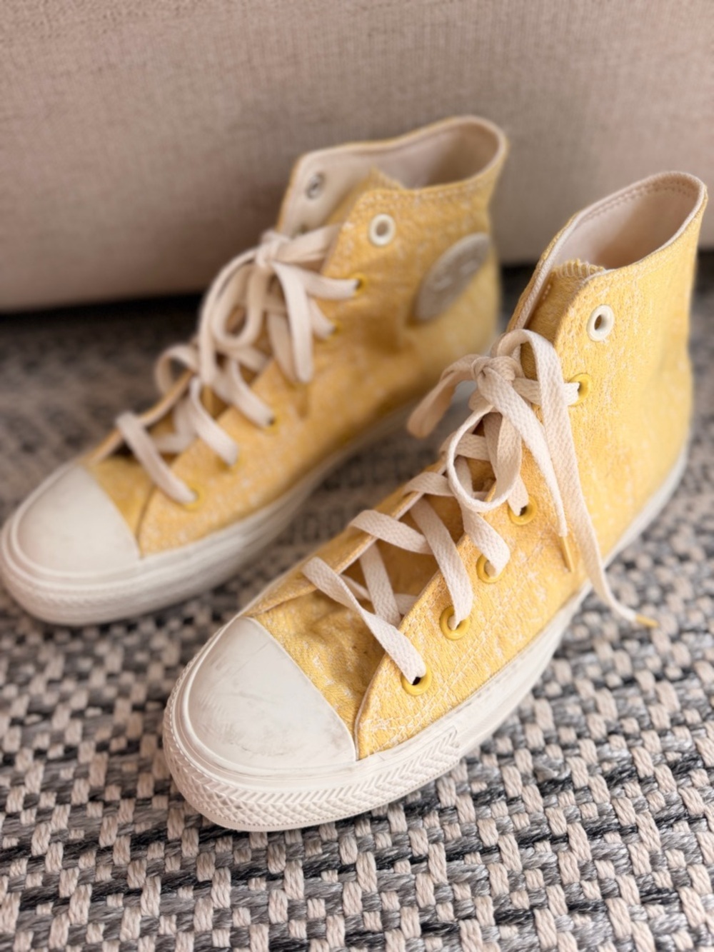 Converse Chuck Taylor All Star Hi Hybrid Texture jacquard sneakers saturn gold
